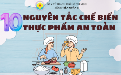 (HCDC) 10 nguyên tắc chế biến thực phẩm an toàn